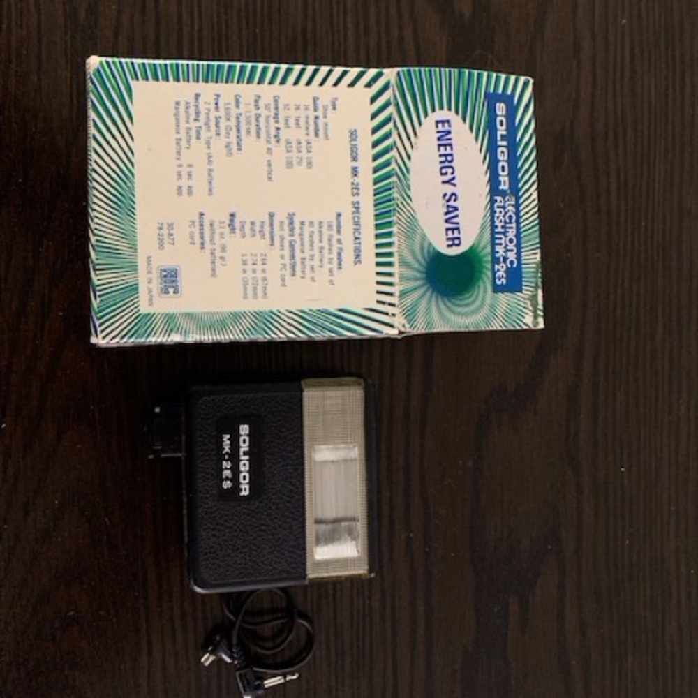 Soligor MK-2ES Electronic Flash w/ Original Box - Black